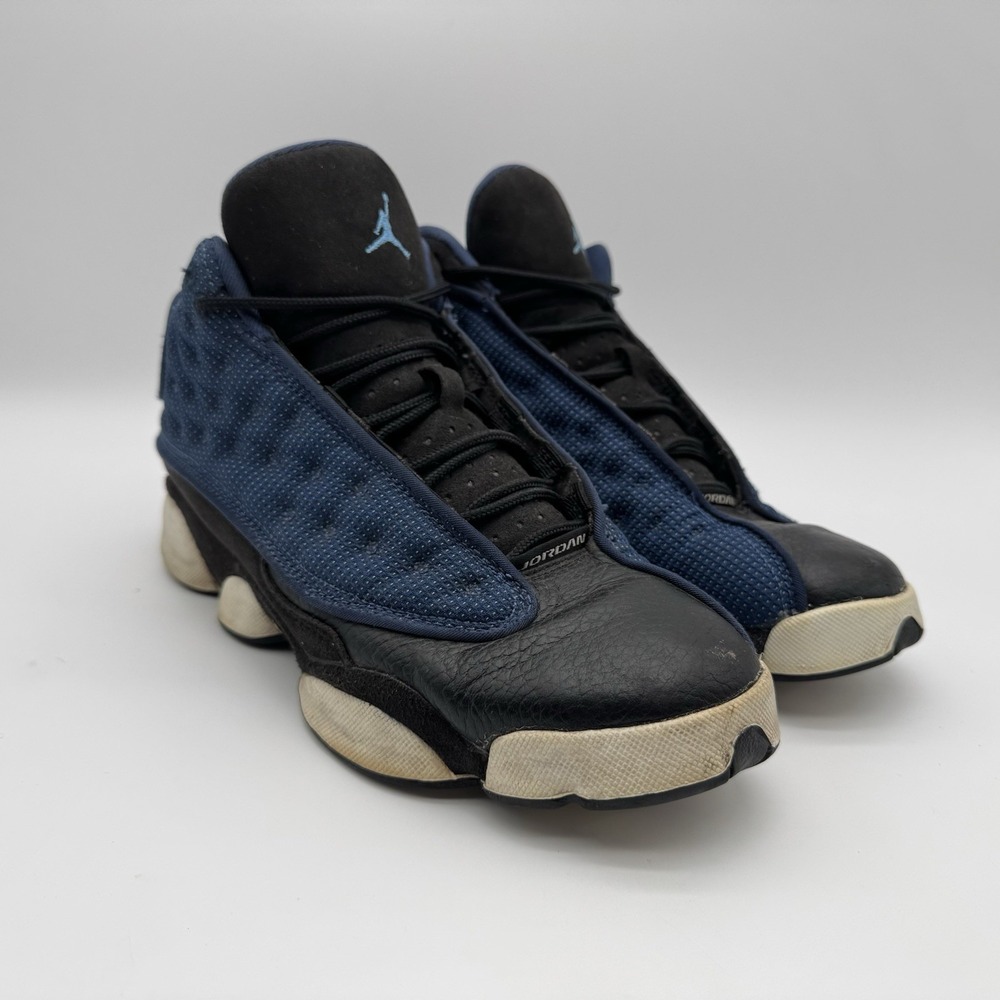 Nike Air Jordan 13 Retro 884129-400 Navy Blue Basketball Flint Size 7Y - Picture 8 of 11